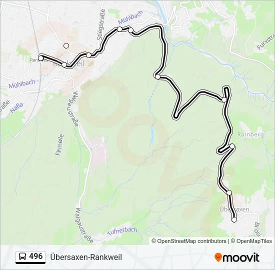 496 Bus Line Map
