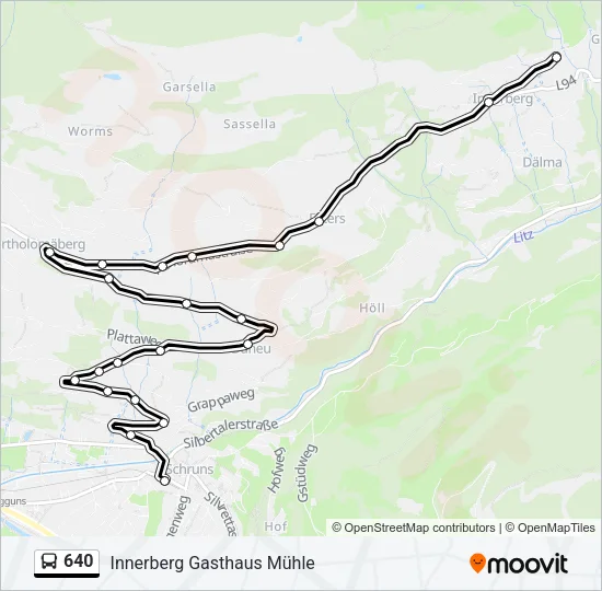 640 Bus Line Map