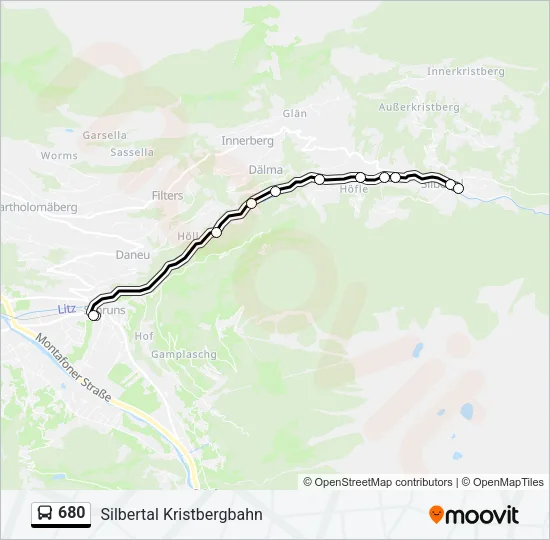 680 Bus Line Map
