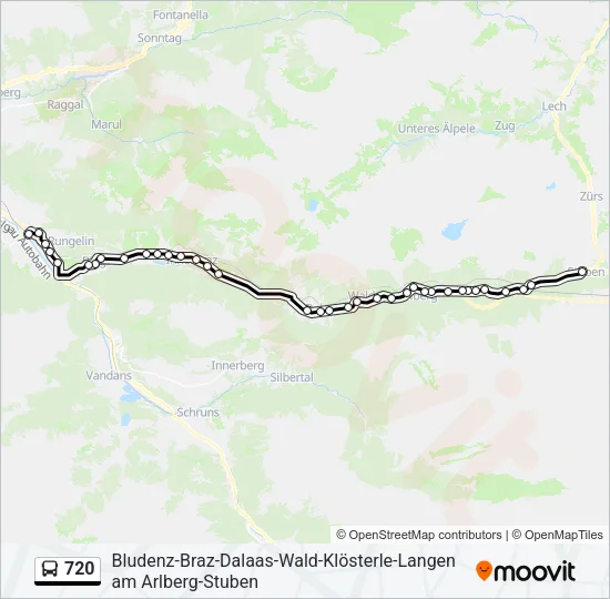 720 Bus Line Map
