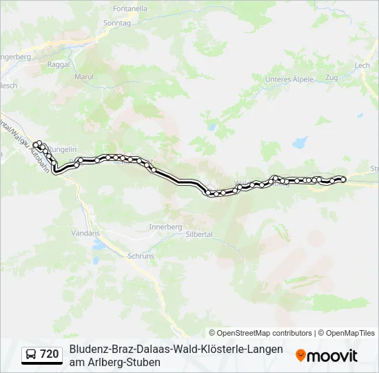720 Bus Line Map