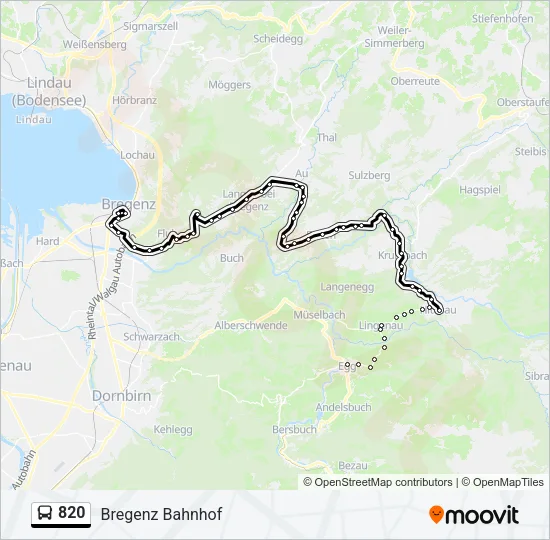 820 Bus Line Map