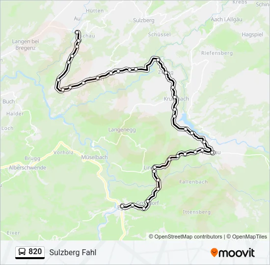 820 Bus Line Map
