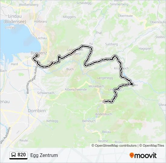 820 Bus Line Map