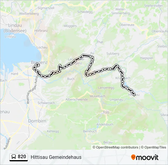 820 Bus Line Map