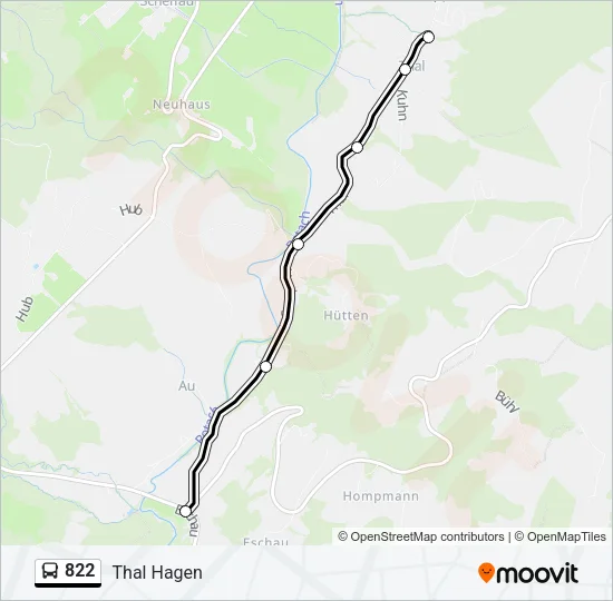 822 Bus Line Map