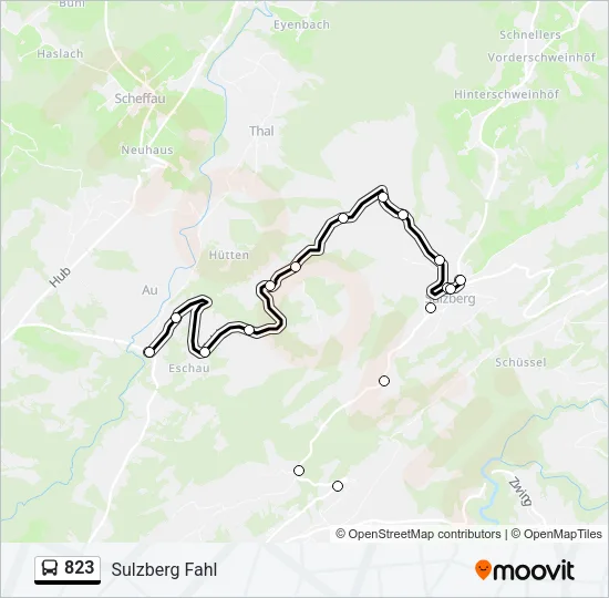 823 Bus Line Map
