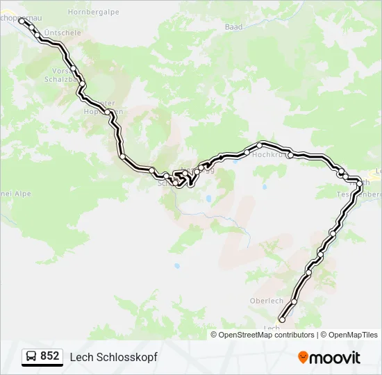 852 Bus Line Map