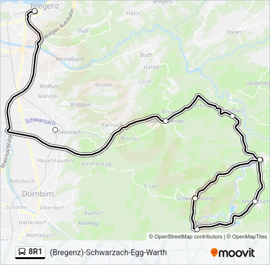 8R1 Bus Line Map