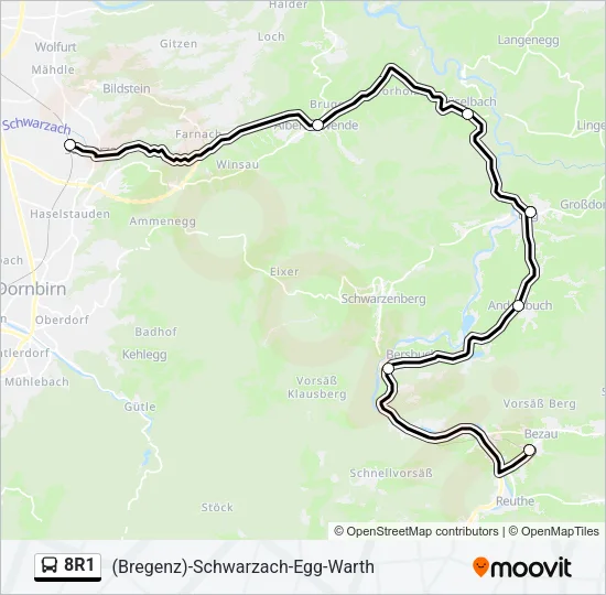 8R1 Bus Line Map