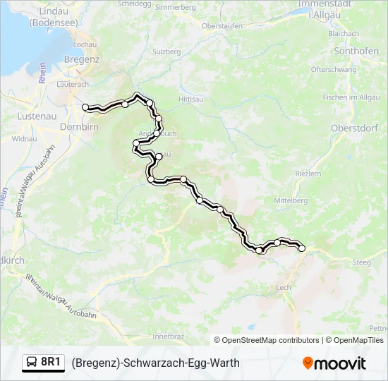 8R1 Bus Line Map