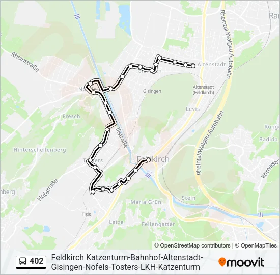 402 Bus Line Map