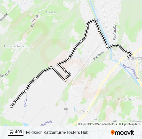 403 Bus Line Map