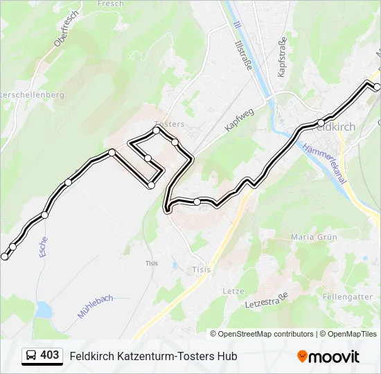 403 Bus Line Map