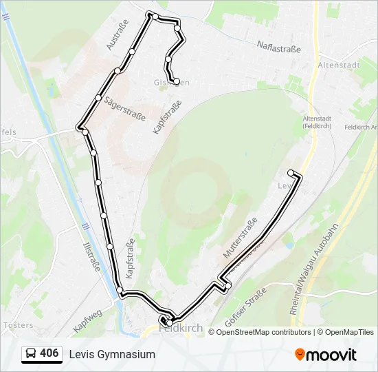 406 Bus Line Map
