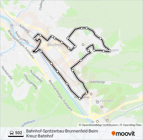 502 Bus Line Map