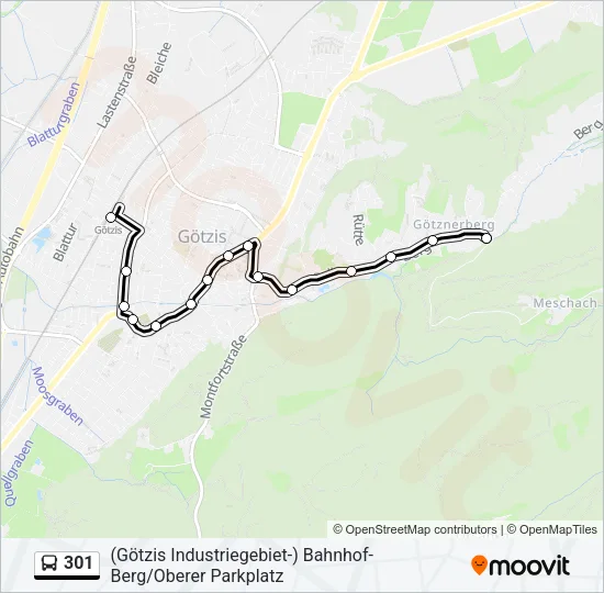 301 Bus Line Map