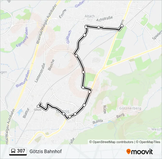 307 Bus Line Map