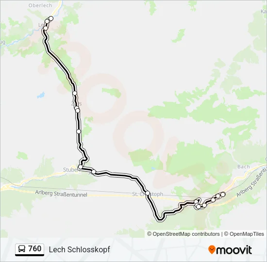 760 Bus Line Map