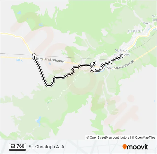 760 Bus Line Map