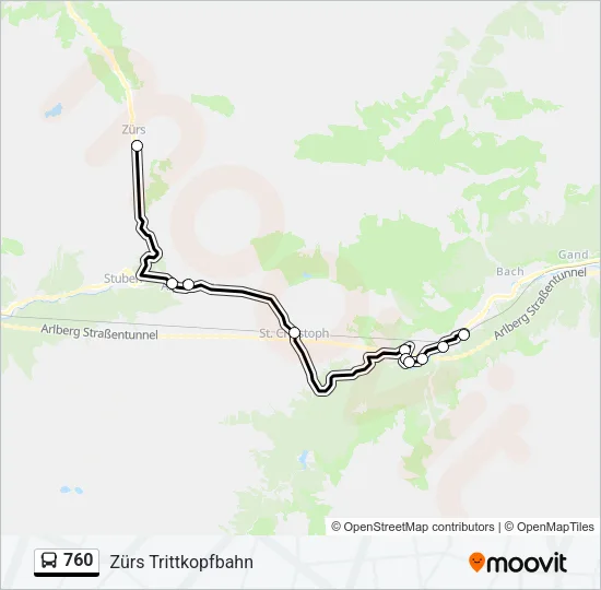 760 Bus Line Map