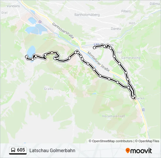 605 Bus Line Map