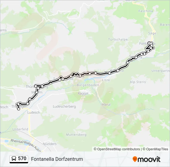 570 Bus Line Map