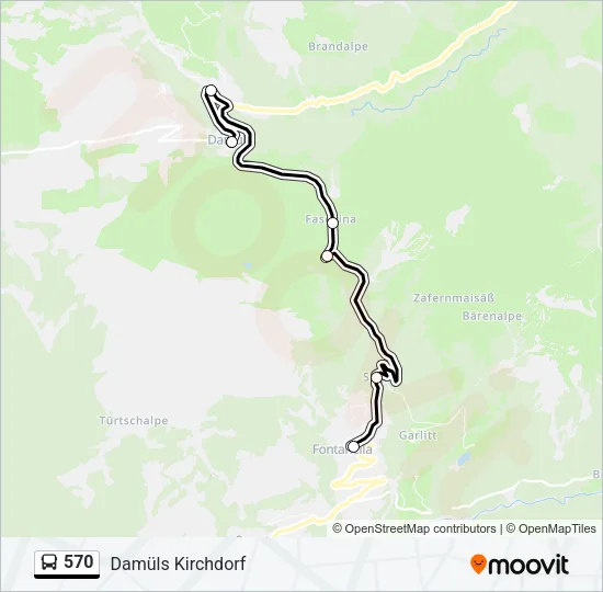 570 Bus Line Map