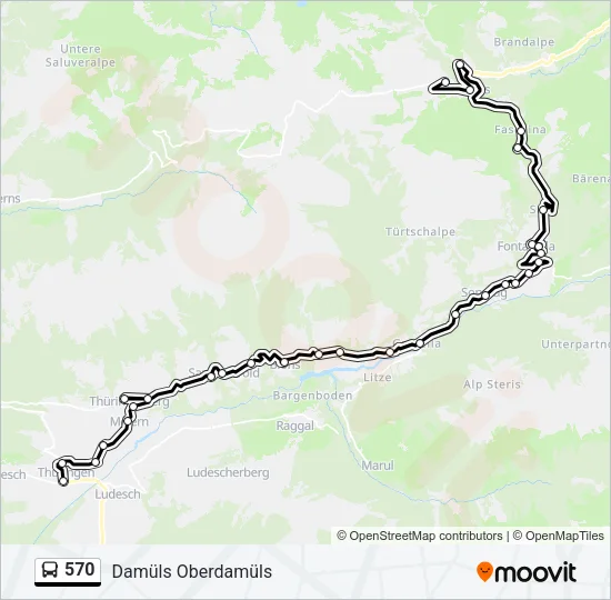 570 Bus Line Map