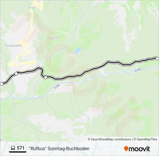 571 Bus Line Map