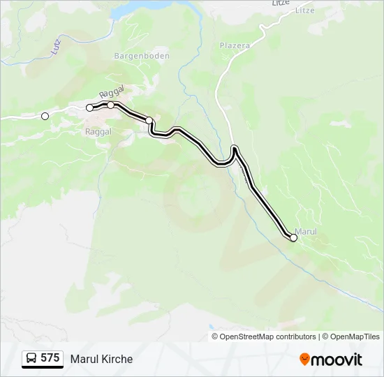 575 Bus Line Map