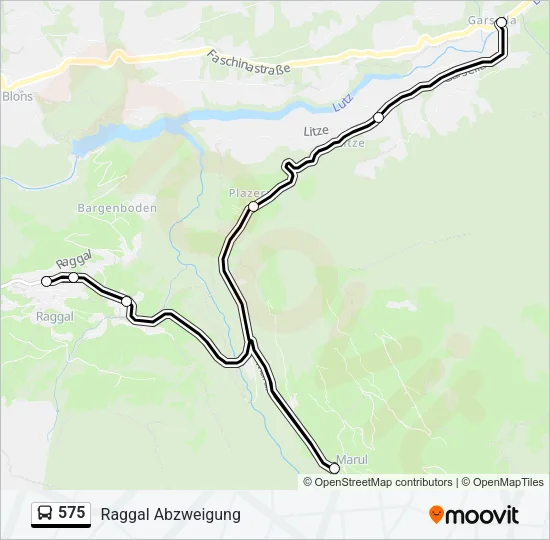 575 Bus Line Map