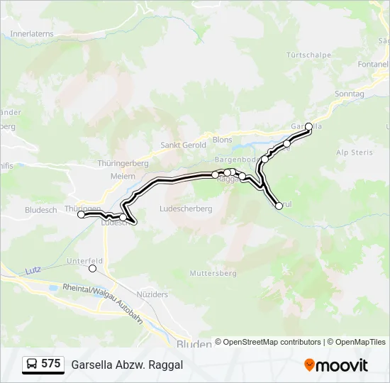 575 Bus Line Map