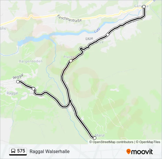 575 Bus Line Map
