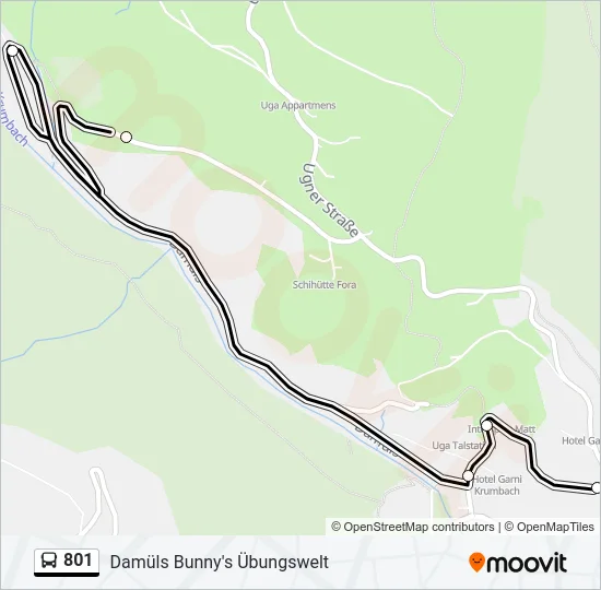 801 Bus Line Map