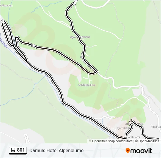 801 Bus Line Map