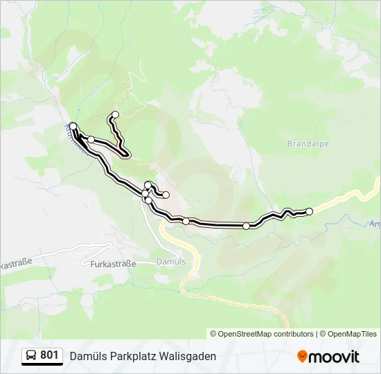 801 Bus Line Map
