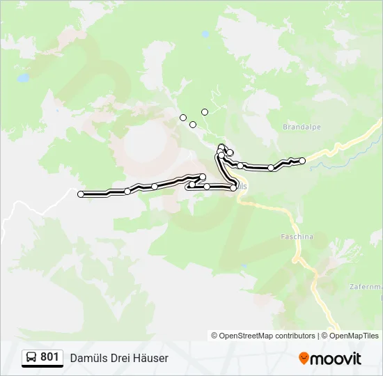 801 Bus Line Map