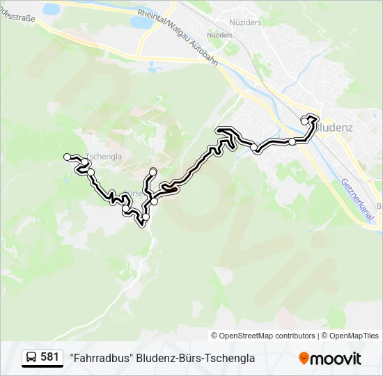 581 Bus Line Map