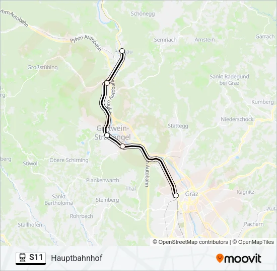 S11 Train Line Map