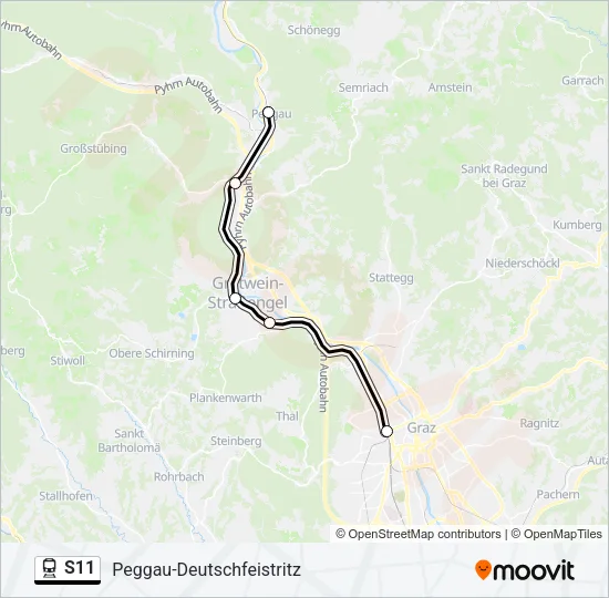 S11 Train Line Map