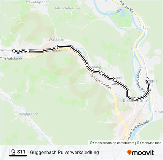 S11 Train Line Map