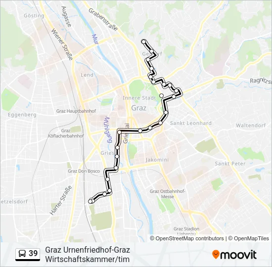 39 Bus Line Map