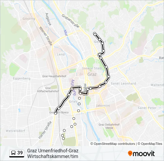 39 Bus Line Map