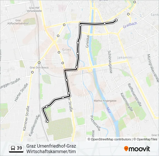 39 Bus Line Map