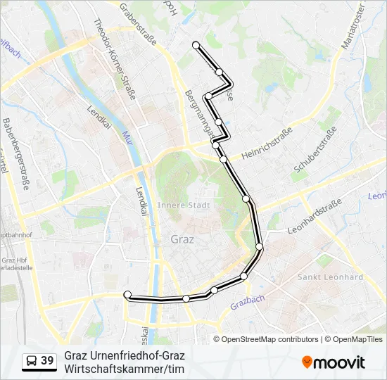 39 Bus Line Map