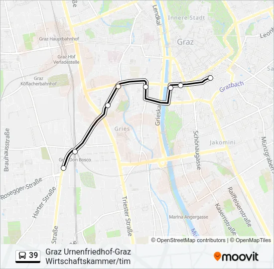 39 Bus Line Map