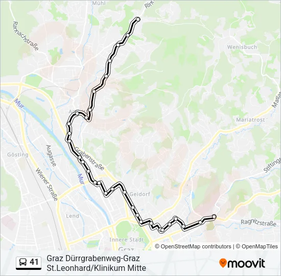 41 Bus Line Map