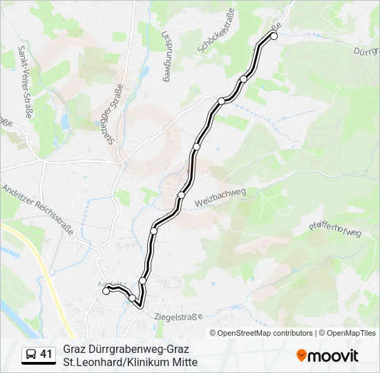 41 Bus Line Map