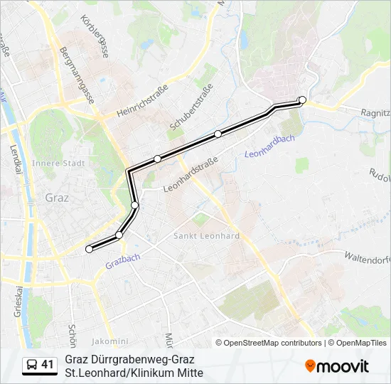 41 Bus Line Map